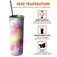 thumbnail image 7 of Colorful Rainbow 20 Oz Insulated Stainless Steel - Double Wall Vacuum Insulated Tumbler- Birthday Gifts for Mom Sister Friends Women, 7 of 7