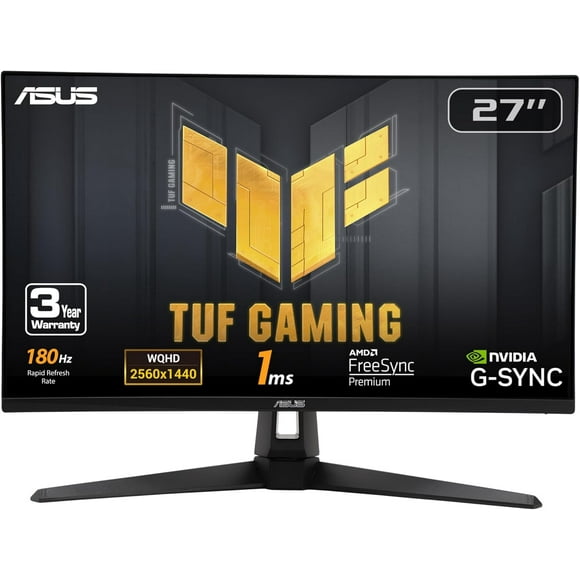 ASUS TUF VG27AQ3AZ – 27", QHD, 180Hz, Fast IPS, ELMB Sync, 1ms, FreeSync Premium, G-Sync