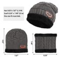 thumbnail image 3 of FZ FANTASTIC ZONE Kids Boys Girls Winter Warm Knit Beanie Hat Cap and Scarf Set with Fleece Lining,Grey, 3 of 8