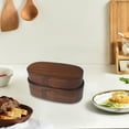 thumbnail image 2 of Japanese Style Bento Wooden Compartment Lunch With Double Layer Insulated For Kids Picnic & Lunch Glass Food Container Glass Food Storage Containers for Pantry Acrylic Storage Camping Food Storage, 2 of 7