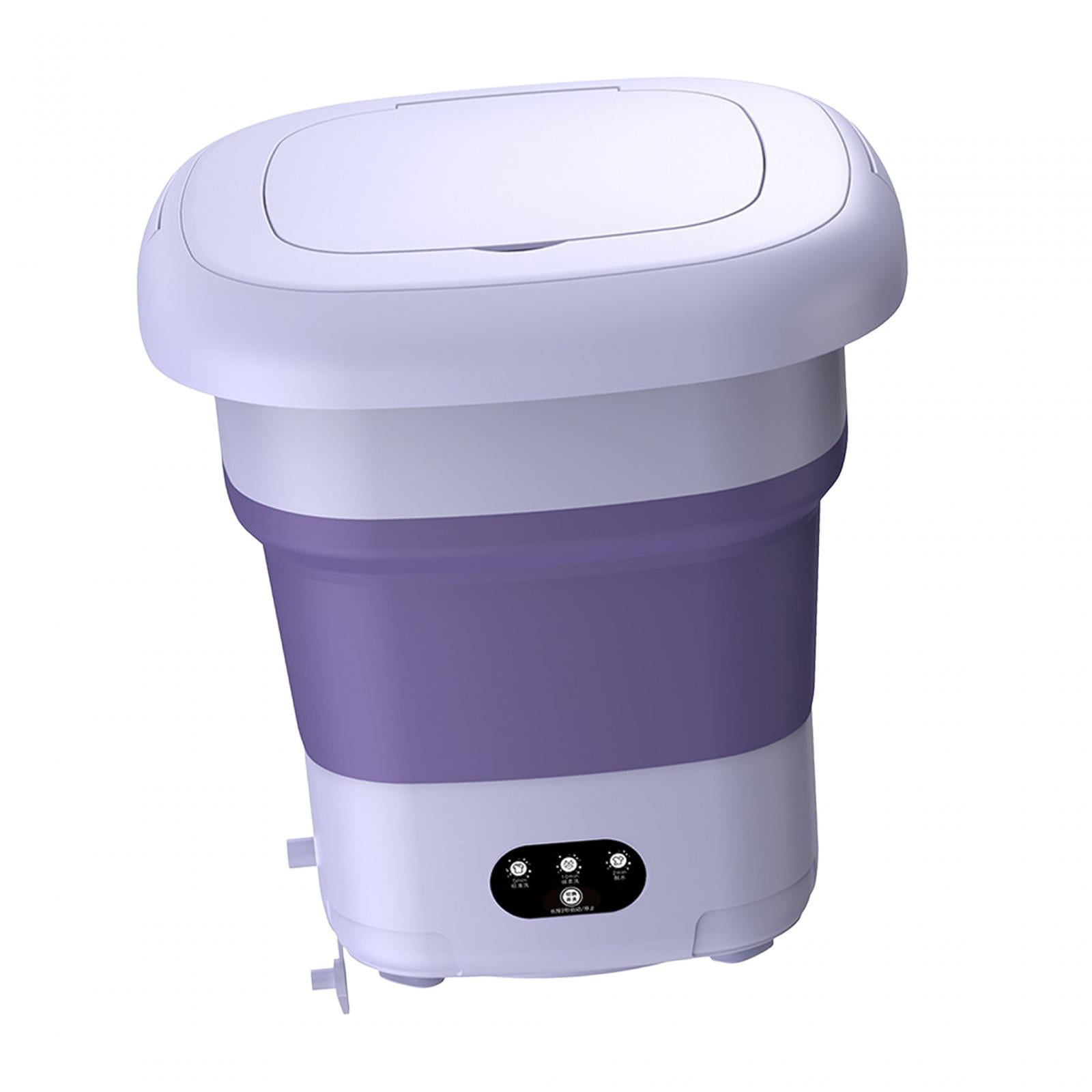 Foldable Mini Washing Machine Collapsible Washing Machine 9L Portable Washing Machine for Small Items Apartment Laundry Dorm Violet