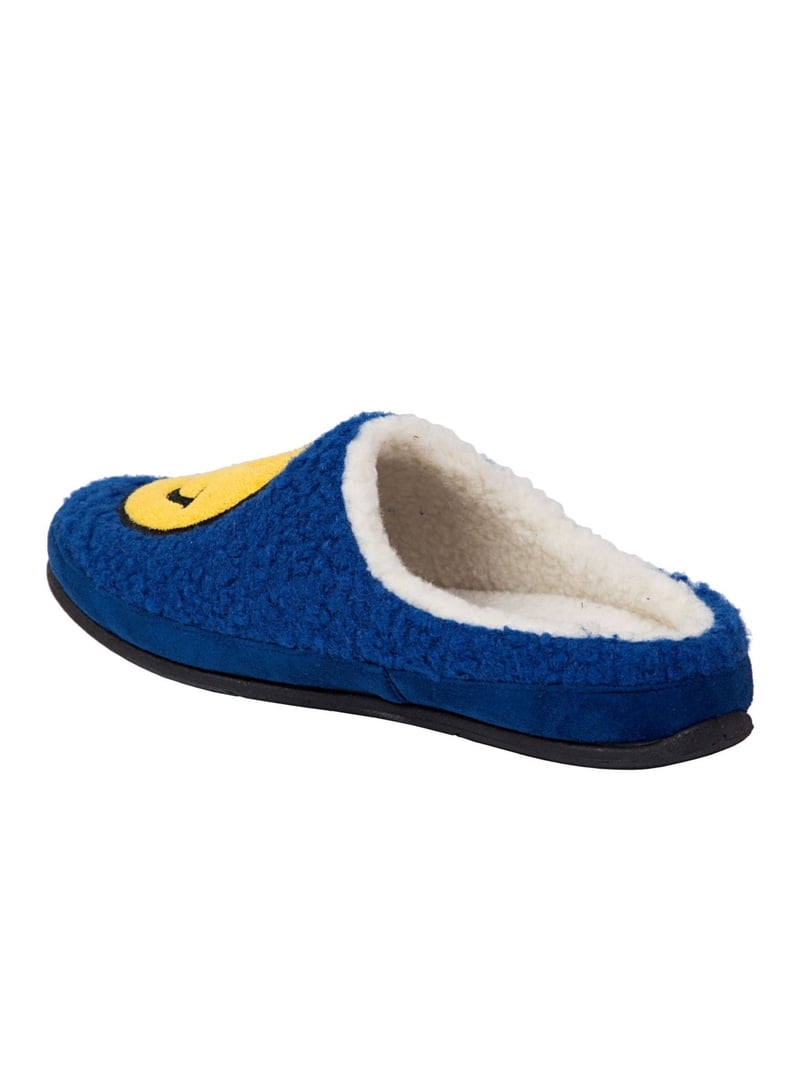 DEER STAGS  Mens Blue Smiley Face Round Toe Slip On Slippers 9 M DEER STAGS Mens Blue Smiley Face Cushioned Slipperooz Round  main image 2