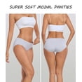 thumbnail image 4 of ANLIQI Women's Underwear Modal Hipster Panties Full Coverage Briefs Soft Stretch Breathable Ladies Underwear 3/6 Pack (3A,S), 4 of 6
