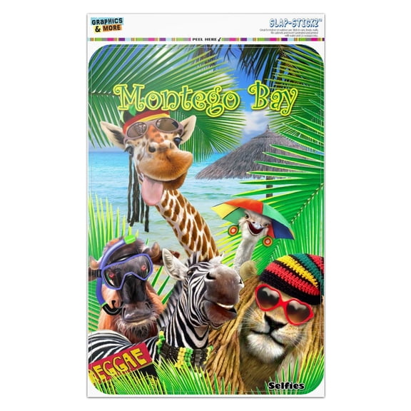 Montego Bay Jamaica Giraffe Zebra Lion Home Business Office Sign