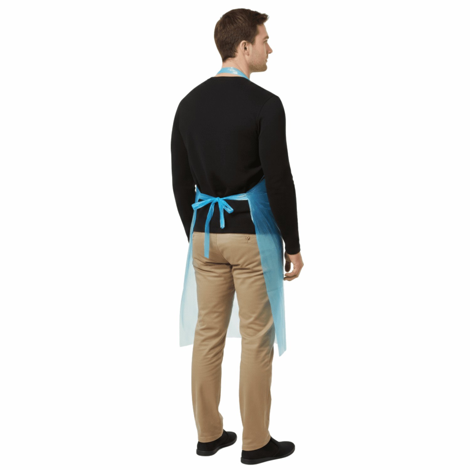 MMBM Disposable Apron Blue Polyethylene 1 Mil Aprons Size: 28 inch x 46 inch - 2000 Pieces