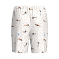 thumbnail image 2 of Lsque Dachshund Dog Puppy Mens Sleep Pajama Shorts,Short Pajama Pants, Cotton Ultra-Soft Knit-Small, 2 of 9
