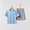 Blue, variant on Amidoa Girls Athletic Outfits Set- Summer Short Sleeve Breathable Quick Dry Kids Active T Shirts and Shorts Pink Size 3 T