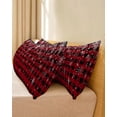 thumbnail image 4 of Red Black Plaid Christmas Snowflake Throw Pillow Covers, Winter Snowflake Xmas Soft Breathable Pillow Cases with Zipper for Sleeping, Long Body Pillowcases for Couch Bed Sofa Chair 20x54 Inches, 4 of 6