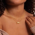 thumbnail image 3 of Turandoss 14K Gold Plated Dainty Heart Necklace for Women Bubble Tiny Initial a-z Jewelry Trend Personalized Valentine's Day Birthday Present for Women Wife Girlfriend, 3 of 8