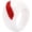 White Red, variant on Unisex Ceramic Personality Simple 13mm Domed Chunky Single Row 2 Lines Cubic Zirconia Inlay Ring