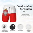 thumbnail image 3 of Men's 2 in 1 Swim Trunks with Compression Liner Poland Quick Dry Beach Shorts, 3 of 6