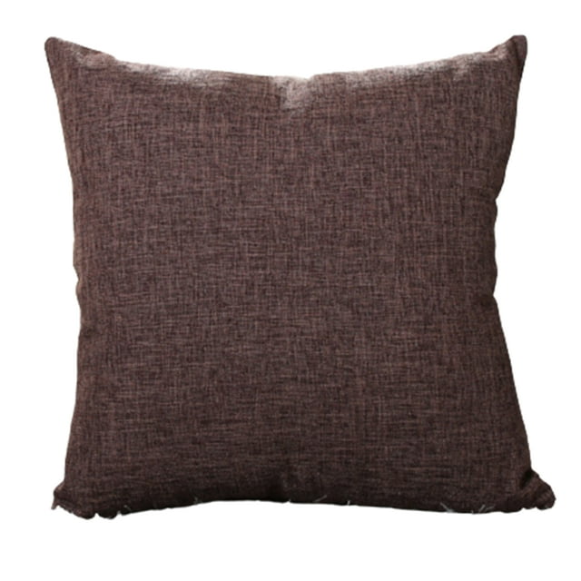 CAROOTU Linen Throw Pillow Cover Solid Plain Color Square / Rectangular Pillowcase for Couch Sofa Bed Car Home New