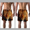 thumbnail image 3 of luoweisi Men's Beach Shorts Quick Dry Swim Trunks with Mesh Lining Leopard M, 3 of 5