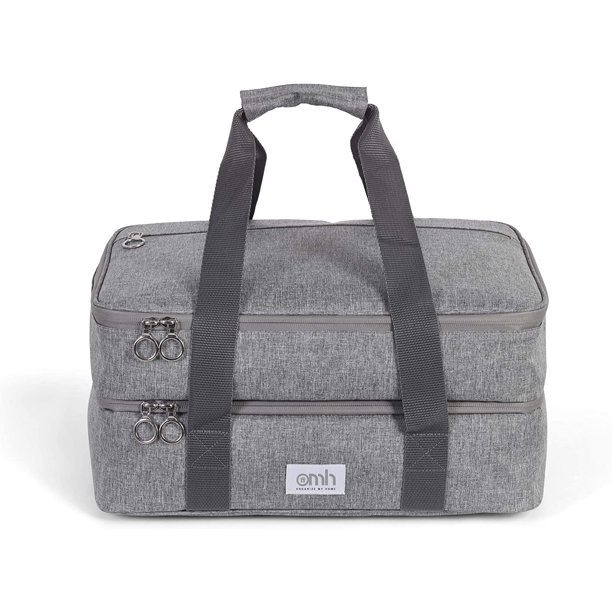Double Decker Insulated Casserole Carrying CaseGrey