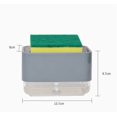 thumbnail image 2 of Kitchen Soap Dispenser + Sponge Holder 2-In-1, Update Design Dish Liquid Soap Pump Dispenser, Dishwashing Countertop Soap Dispenser With Sponge Holder Instant Refill, 2 of 10