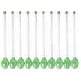 thumbnail image 2 of 10 cucharas de vidrio para mezclar café, cucharillas transparentes y varillas para mezclar hielo. Verde, 2 of 9