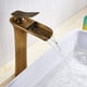 thumbnail image 4 of Grifos de baño Grifo mezclador para lavabo en cascada - Grifo mezclador para lavabo cromado Grifos mezcladores en cascada para baño (alto) (Negro), 4 of 5