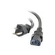 C2G 5 ft 5ft (NEMA Power 16 AWG Universal Cord 5-15P to IEC320C13) TAA - Câble d'Alimentation - NEMA 5-15 (M) to IEC 60320 C13 - - Moulé - Noir – image 1 sur 6