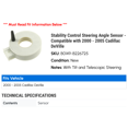 thumbnail image 2 of Stability Control Steering Angle Sensor - Compatible with 2000 - 2005 Cadillac DeVille 2001 2002 2003 2004, 2 of 2