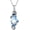 Auqa Blue, variant on SISGEM 925 Sterling Silver Vintage Snake Pendant Necklace with 12 Months Birthstone Jewelry Gifts for Women