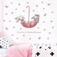 thumbnail image 5 of Cartoon Rabbit Butterfly Umbrella Bunny Wall Stickers Room Baby Wall Decals Room Interior, 5 of 5
