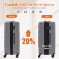 thumbnail image 6 of LIFERECORD Carry-On Luggage, 20 inch Hard Shell Rolling Suitcase for Travel Expandable Lightweight with Spinner Wheels TSA Lock, Dark Grey, 6 of 10