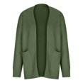 thumbnail image 4 of cllios Women's 2022 Long Sleeve Waffle Knit Cardigan Open Front Cozy Sweater Coat with Pockets, 4 of 6