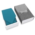 thumbnail image 3 of Oasis Tie Premium Mens Wide Sea Green Gabardine Matt Necktie Tuxedo Peacock Turquoise Color Deep Aqua Corbatas (Avalon Teal, Wide 3.35"), 3 of 6
