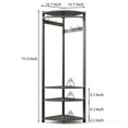 thumbnail image 3 of QinaQin Freestanding Corner Coat Rack with Shelves and a Bench, Suitable for Entryway, 3 of 5