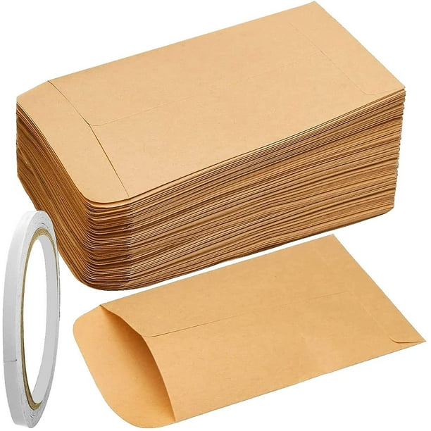 120 Paquets Petites Enveloppes, Enveloppes Kraft Graines