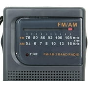 Supersonic SC-1105 Portable AM/FM Band Radio with LED Tune Indicator, Telescopic Antenna, Earphone Jack, Carrying Strap, Speaker and Wide Frequency for Indoor, Outdoor & Emergency Use