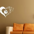 thumbnail image 3 of Kearding Pegatina de pared de cristal con espejo 3D en forma de corazón, reloj DIY, calcomanías de amor acrílicas, dibujo, decoración de sala de estar Decoración del hogar oro Kearding JJ11036-01, 3 of 6