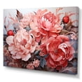 thumbnail image 2 of Designart "Floral Harmony Pink Red Line Art I" Modern Wall Art Print, 2 of 5