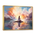 thumbnail image 2 of Designart "violet Meditation Blissful Stillness" Spiritual Floater Framed Canvas Wall Art, 2 of 7
