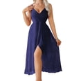 thumbnail image 2 of Women's Casual Sleeveless Nightgowns Spaghetti Strap Flared Slip Dresses Sleepwear Purple M, 2 of 4