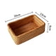 thumbnail image 4 of Cesto de almacenamiento de ratán tejido a mano de mesa cuadrado para ordenar comestibles, 4 of 11