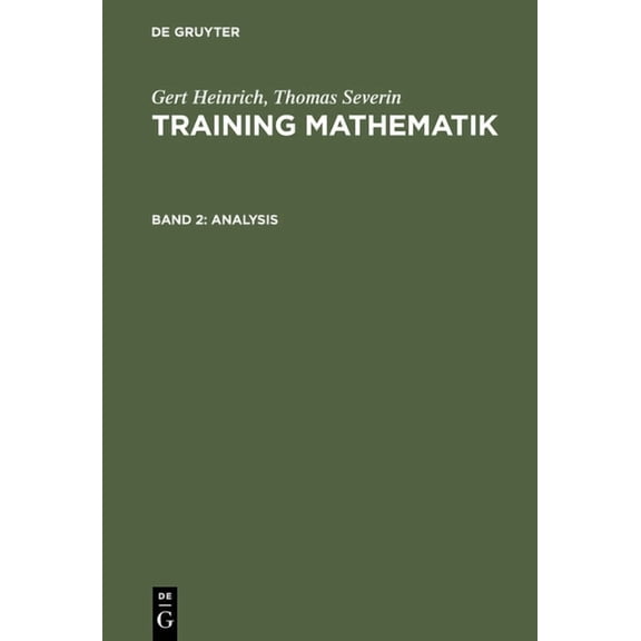 Training Mathematik, Band 2, Analysis, (Hardcover)