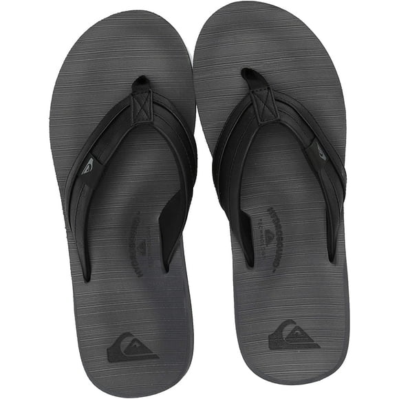 Quiksilver Men's Carver Squish Flip-Flop, Grey/Black, 6(39) M US