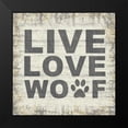 thumbnail image 2 of Gibbons, Lauren 12x12 Black Modern Framed Museum Art Print Titled - Live Love Wolf 2, 2 of 5