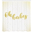 thumbnail image 3 of Ambesonne Saying Shower Curtain, Sparsed Dot, 69"Wx70"L, Earth Yellow White, 3 of 3