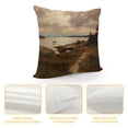 thumbnail image 4 of Chilfamy Boat on Lake Fashion Style Dirt-Resistant Throw Pillow Covers for Couch Sofa Bed Living Room Bedroom Aesthetic Decorative Short Plush 1PC 20x20in, 4 of 5