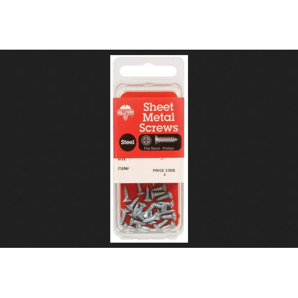 Tornillos para chapa Hillman Phillips de cabeza plana #10, 32 mm, 8 unidades