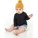 thumbnail image 3 of Gorro de invierno cálido con pompón y calavera para bebé de punto exclusivo de Desiderio, 3 of 5
