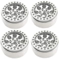 thumbnail image 2 of Lightweight & Durable Silver 1.9" Beadlock Wheels 4pcs SCX10 D90 TRX4 RC Crawler, 2 of 6