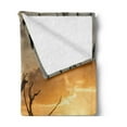 thumbnail image 2 of Driftwood Soft Flannel Fleece Throw Blanket, Sea Theme Sunrise at the Beach Trees Without Leaves and Cloudy Sky Digital Image, Cozy Plush for Indoor and Outdoor Use, 60" x 80", Orange, by Ambesonne, 2 of 5