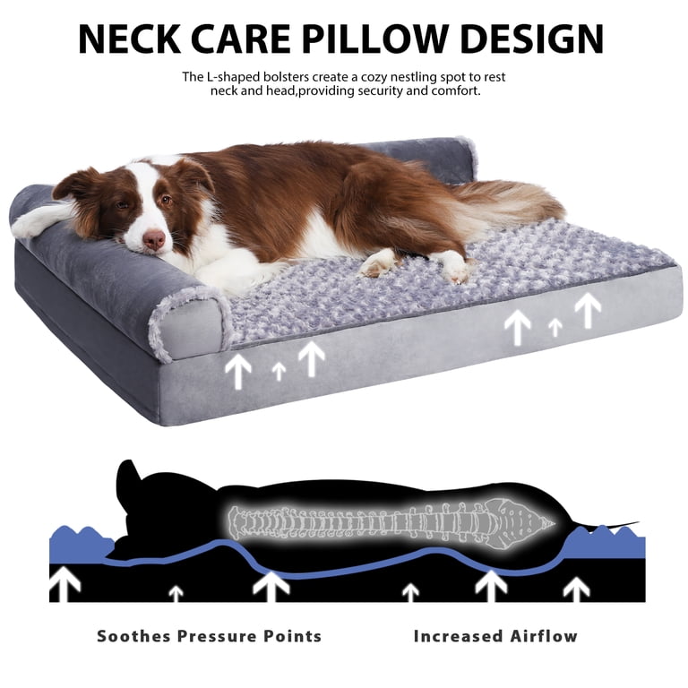 KSIIA Orthopedic Dog Bed Sofa, 36x27, Large photo 6