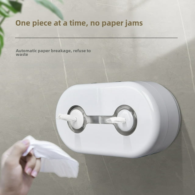 Commercial Wall-Mounted Dual Roll Tissue Dispenser for Hospitals, Restrooms & Offices - High-Capacity, Sanitary Single-Use Design with Efficient Tissue Delivery, Export-Quality Hygienic Hand Drying
