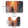 thumbnail image 3 of Xecao Sunset Dancing Dolphin B 2-Piece Vintage Seamless Anti-Skid Mat Set, featuring a stylish pattern for a safe and elegant toilet rug experience, 3 of 6
