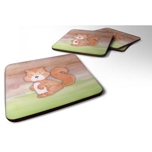 "Treasures Squirrel Watercolor Decorative coasters, 3.5, Multicolor" Caroline's Treasures BB7439FC