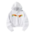 thumbnail image 3 of Tops de manga larga con capucha para mujer, ropa de calle transpirable, Sudadera con capucha suave de otoño, jersey con capucha para mujer, para despl Blanco, 3 of 8